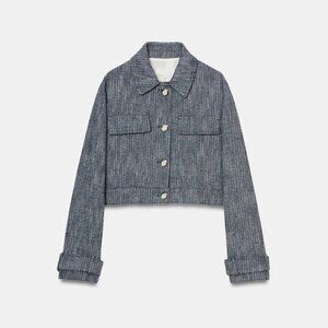 TEXTURED SKORT AND CROPPED TEXTURED JACKET ZARA SET